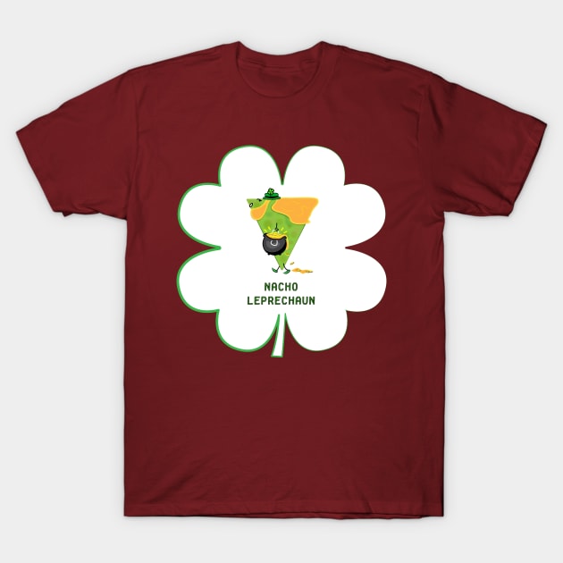 Nacho Leprechaun Green Tortilla Man T-Shirt by Sanford Studio